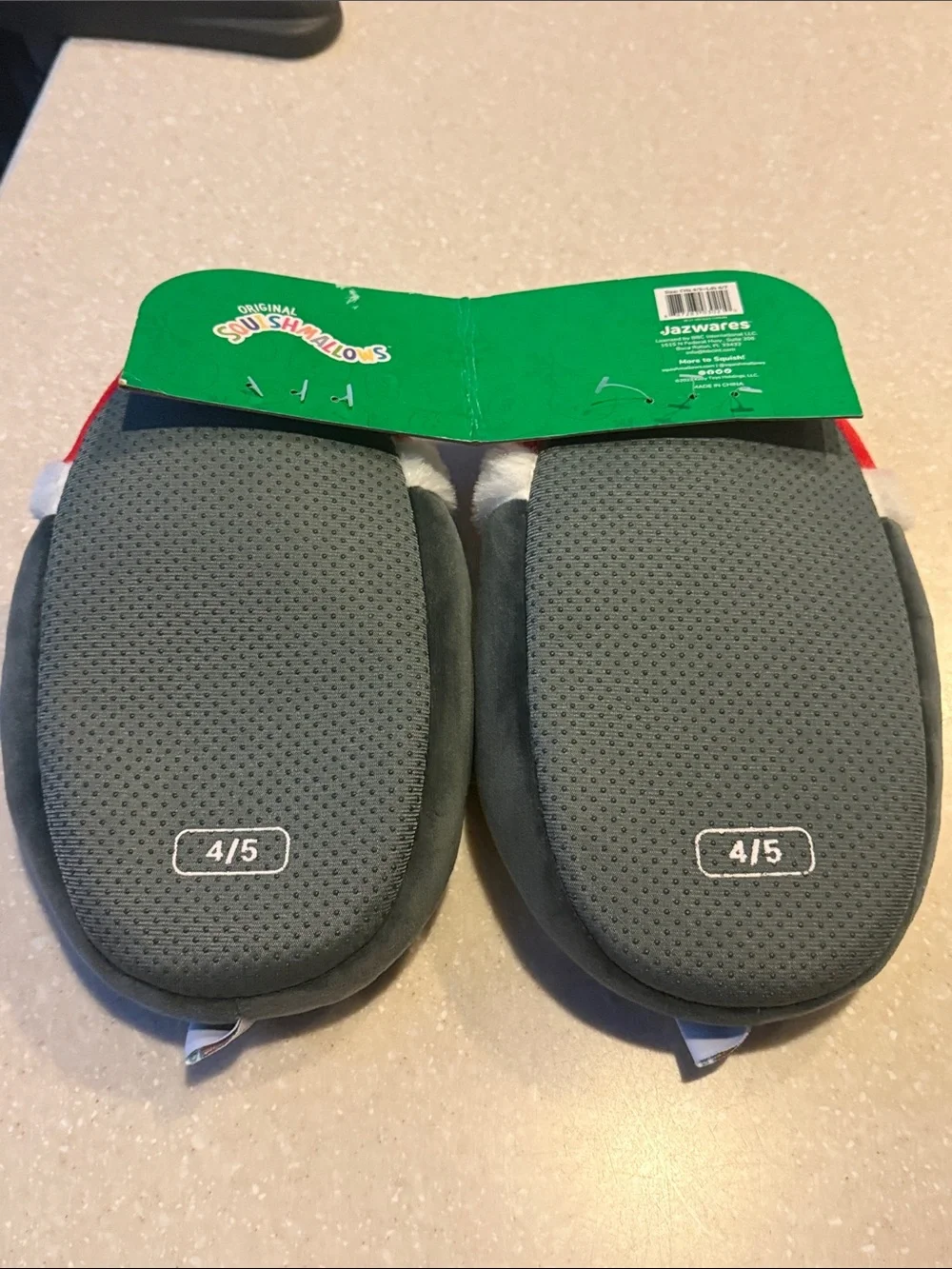 NWT Squishmallow PENGUIN Christmas slippers CHs 4/5 LDs 6/7